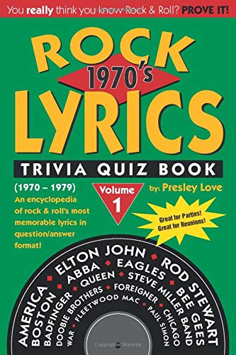 Stock image for Rock LYRICS Trivia Quiz Book: 1970s (1970-1979) for sale by GoodwillNI