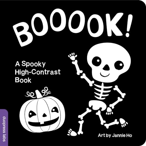 Stock image for Booook! A Spooky High-Contrast Book: A High-Contrast Board Book that Helps Visual Development in Newborns and Babies While Celebrating Halloween (High-Contrast Books) for sale by BooksRun