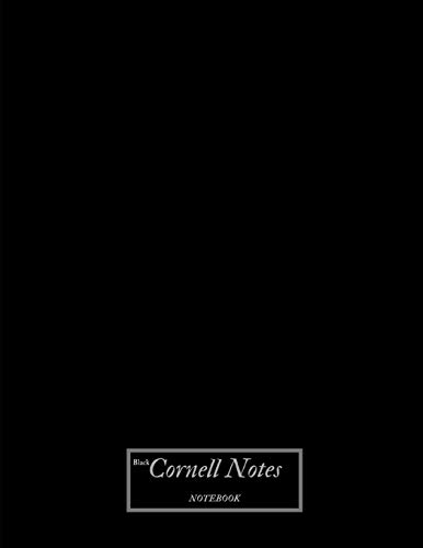 Imagen de archivo de Black Cornell Notes Notebook: Blank composition book of systematic method outline composed of notebook with column and line format [Soft Cover ] a la venta por booksXpress