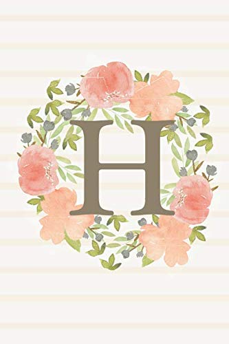 Stock image for H: Monogram Initial H Notebook - Soft Floral (Monogram Watercolor Collection) for sale by Revaluation Books