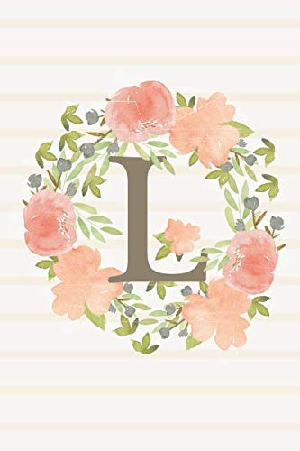 Stock image for L: Monogram Initial L Notebook - Soft Floral (Monogram Watercolor Collection) for sale by Revaluation Books