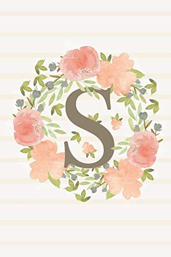 Stock image for S: Monogram Initial S Notebook - Soft Floral (Monogram Watercolor Collection) for sale by Revaluation Books