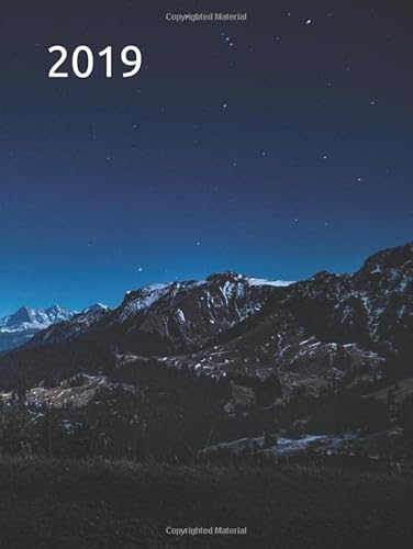 Beispielbild fr 2019: Nov 2018-Dec 2019 weekly monthly planner organizer bonus 3 week meal planning template blue starry sky mountain design zum Verkauf von Revaluation Books