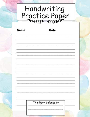 9781729487426: Handwriting Practice Paper: abc alphabets letters number tracking with dotted middle lined sheets write pages journal for kids or student workbook