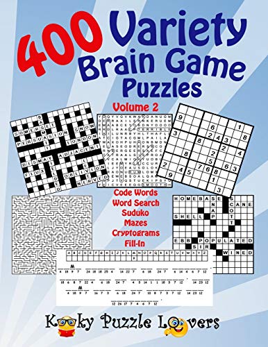 Beispielbild fr Variety Brain Game Puzzle Book, Volume 2: 400 Puzzles zum Verkauf von SecondSale