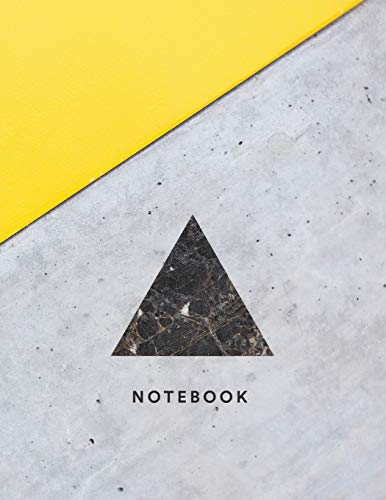 9781730967023: Notebook: Beautiful minimalist industrial black and yellow triangle with black lettering | 150 College-ruled lined pages 8.5 x 11 (Graphic marble collection)