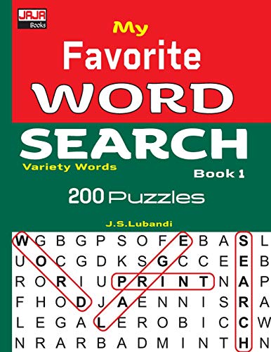Beispielbild fr My Favorite WORD SEARCH Book 1 (Variety Words: 200 Word Search Puzzles) zum Verkauf von Books From California