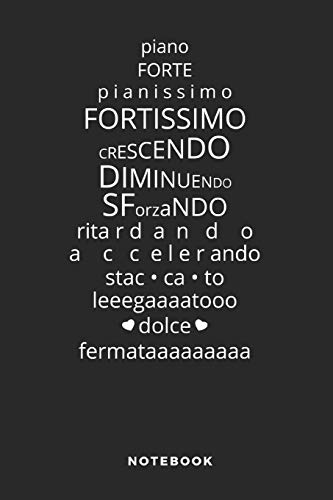 9781731072597: Piano Forte Pianissimo Fortissimo Crescendo Diminuendo Sforzanado Ritardando: Funny 6x9 Blank Lined Journal, Diary or Log notes. Perfect Music lover Gift for people who understand Music Theory - Publishing, Jhwh: 1731072597 - AbeBooks 9781731072597: Piano Forte Pianissimo Fortissimo Crescendo Diminuendo Sforzanado Ritardando: Funny 6x9 Blank Lined Journal, Diary or Log notes. Perfect Music lover Gift for people who understand Music Theory - Publishing, Jhwh: 1731072597 - AbeBooks