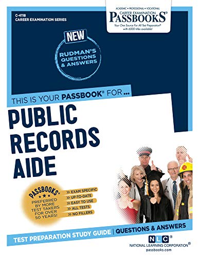 9781731841186: Public Records Aide C-4118: Passbooks Study Guide