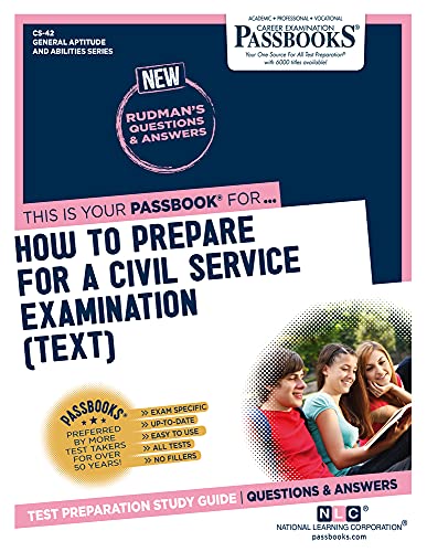 Imagen de archivo de How to Prepare for a Civil Service Examination (Text) (Cs-42): Passbooks Study Guide Volume 42 a la venta por ThriftBooks-Atlanta