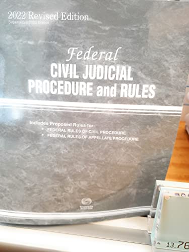 Stock image for Federal Civil Judicial Procedure and Rules 2022 Revised for sale by Your Online Bookstore