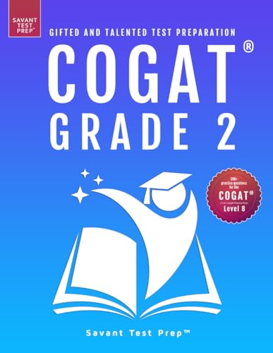 9781733113243: COGAT Grade 2 Test Prep: Gifted and Talented Test Preparation Book - Two Practice Tests for Children in Second Grade (Level 8)