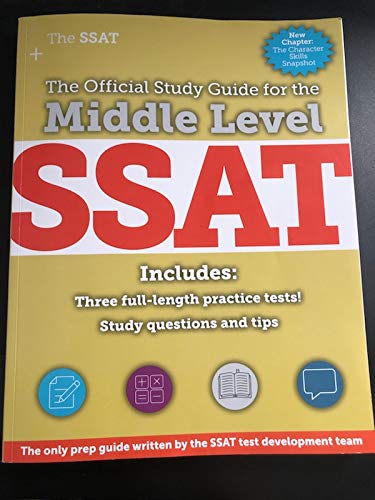 Imagen de archivo de The Official Study Guide for the Middle Level SSAT a la venta por Goodwill