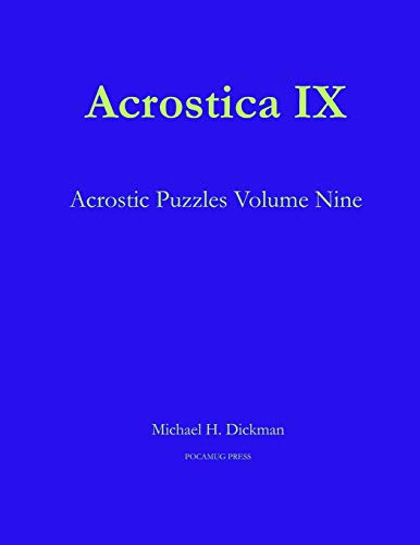 Imagen de archivo de Acrostica IX a la venta por GreatBookPrices