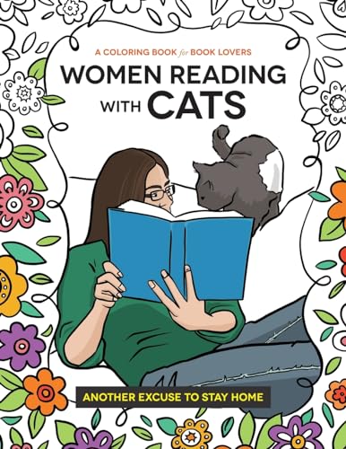 9781733866507: Women Reading with Cats: A Coloring Book for Book Lovers