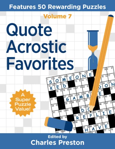 Beispielbild fr Quote Acrostic Favorites: Features 50 Rewarding Puzzles (Puzzle Books for Fun) zum Verkauf von HPB-Emerald