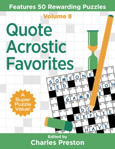 Stock image for Quote Acrostic Favorites: Features 50 Rewarding Puzzles (Puzzle Books for Fun) for sale by PlumCircle