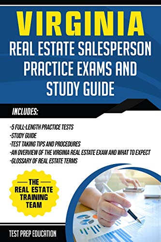 Stock image for Virginia Real Estate Salesperson Practice Exams and Study Guide for sale by GreatBookPrices