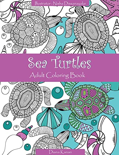Imagen de archivo de Sea Turtles: Adult Coloring Book a la venta por GF Books, Inc.