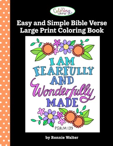 Beispielbild fr The Coloring Cafe-Easy and Simple Bible Verse Large Print Coloring Book zum Verkauf von GF Books, Inc.