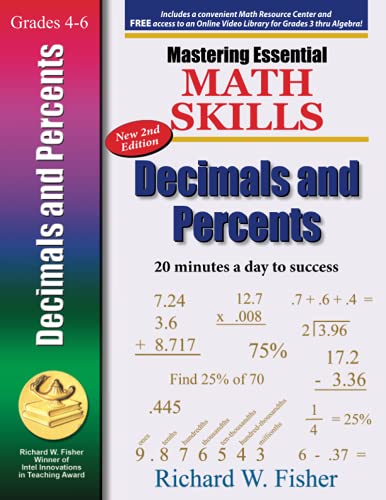 Stock image for Mastering Essential Math Skills: DECIMALS and PERCENTS, 2nd Edition (Focused Math Skills for Elementary Students) for sale by Omega