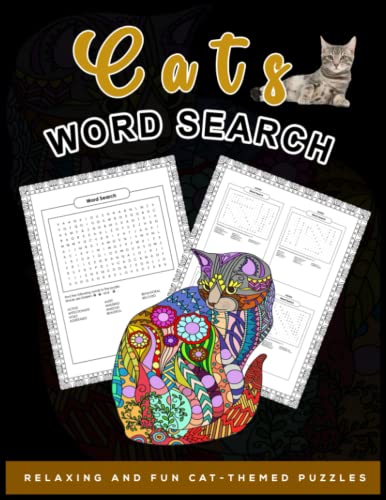 Imagen de archivo de Cats Word Search: Relaxing and Fun Cat-Themed Word Search Puzzles a la venta por GF Books, Inc.