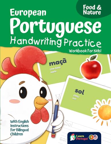 Stock image for European Portuguese Handwriting Practice Workbook for Kids! Food & Nature (European Portuguese Handwriting Practice for Kids!) for sale by GF Books, Inc.