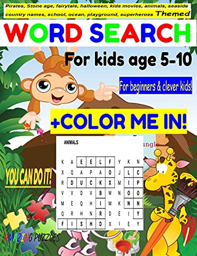 Imagen de archivo de Themed Word Search for kids age 5-10 a la venta por Lucky's Textbooks