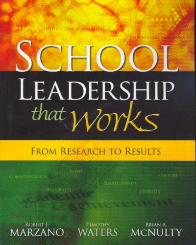 Stock image for School Leadership That Works: From Research to Results for sale by Irish Booksellers