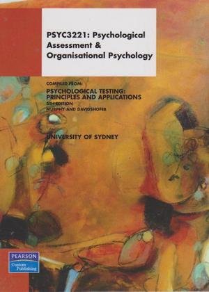 PSYC3221: Psychological Assessment & Organisational Psychology