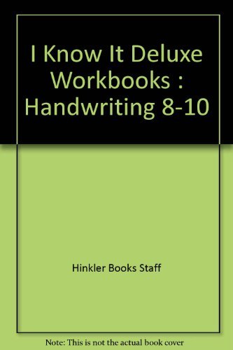Beispielbild fr I Know It Deluxe Workbooks : Handwriting 8-10 zum Verkauf von AwesomeBooks