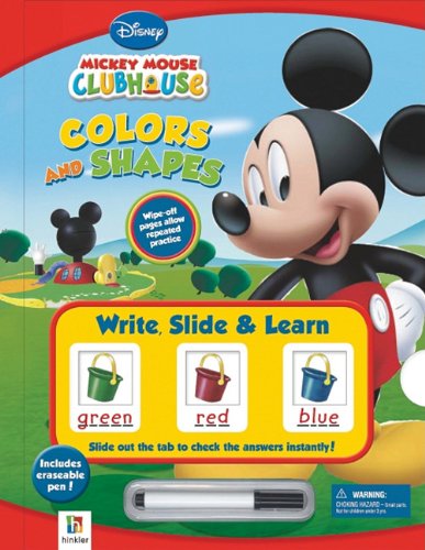 Beispielbild fr MICKEY MOUSE CLUBHOUSE - COLORS & SHAPES (Mickey Mouse Clubhouse: Write, Slide and Learn) zum Verkauf von HPB-Emerald