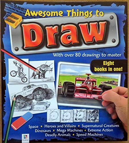 Cool Things to Draw 8 Book in 1 hero space villain dinosaur speed animal  EUC art