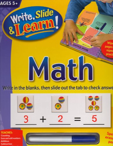 Stock image for Math: Write, Slide & Learn (ages 5+) for sale by HPB-Emerald