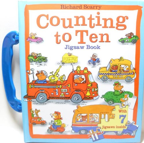 Beispielbild fr Richard Scarry Counting to Ten Jigsaw Book with 7 Puzzles zum Verkauf von Wonder Book