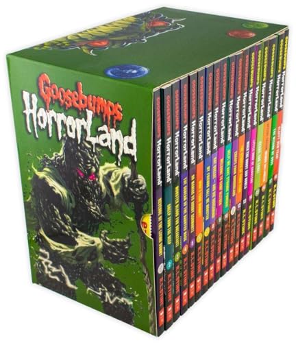 Stock image for Goosebumps Horrorland Series Collection R L Stine 18 Books Box Set (Revenge of the Living, Creep of the Deep, Monster Blood for Breakfast, The Scream of the Haunted Mask, Dr Maniac VS Robby Schwartz, Who's Your Mummy?, My Friends Call Me Monster etc) for sale by Revaluation Books