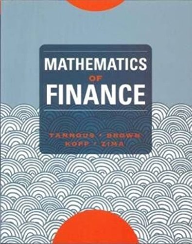 Stock image for Mathematics of Finance - EXPRESS to USA, AUSTRALIA, CANADA, NEW ZEALAND for sale by Save On Books