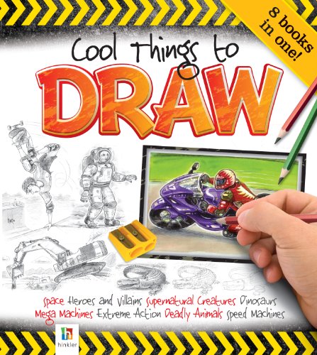 Cool Things to Draw 8 Book in 1 hero space villain dinosaur speed animal  EUC art