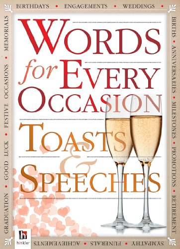 Beispielbild fr Words for All Occasions: Toasts and Speeches zum Verkauf von Wonder Book