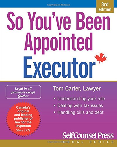 Stock image for So You've Been Appointed Executor (Legal Series) for sale by Better World Books