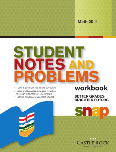 Beispielbild fr Student Notes and Problems Math 20-1 zum Verkauf von Revaluation Books