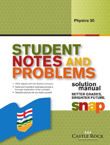 9781770442733: Student Notes and Problems Physics 30 Solution Manual