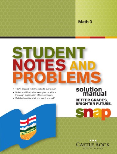 9781770442894: Student Notes and Problems Math 3 Solution Manual