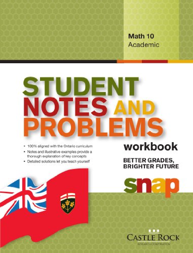 9781770443013: Student Notes and Problems Math 10 Academic