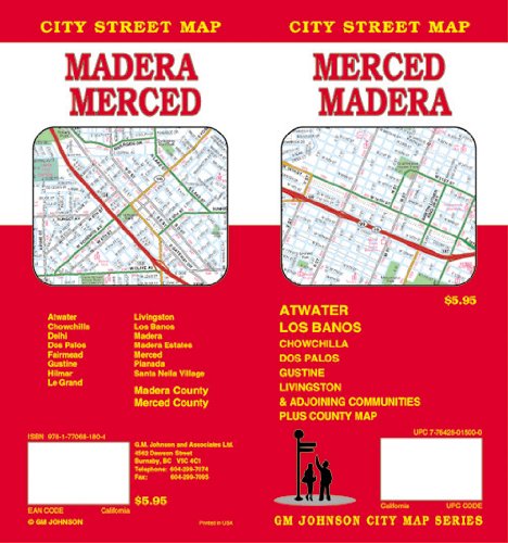 Stock image for Merced / Madera / Atwater CA Street Map for sale by Book Deals