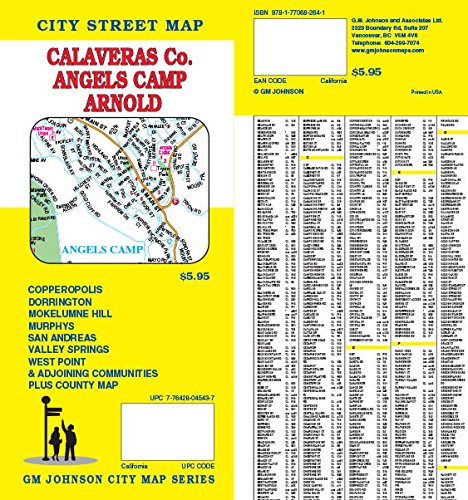 Stock image for Calaveras County / Angels Camp CA Street Map for sale by GF Books, Inc.