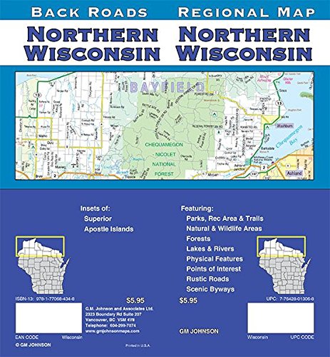 Stock image for Wisconsin Northern, Wisconsin Regional Map for sale by GF Books, Inc.