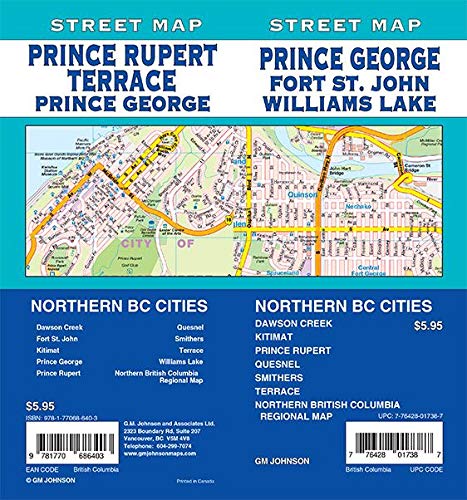 Stock image for Prince George & Northern BC Cities / Prince Rupert / Fort St John, British Columbia Street Map for sale by GF Books, Inc.
