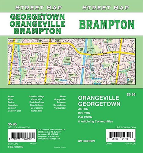Stock image for Brampton/ Orangeville / Georgetown, Ontario Street Map for sale by GF Books, Inc.