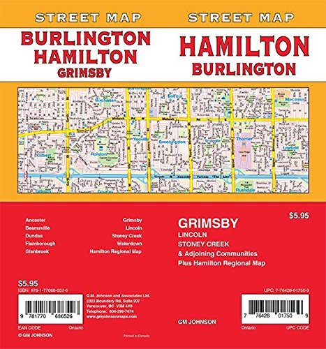 Stock image for Hamilton / Burlington / Grimsby, Ontario Street Map for sale by GF Books, Inc.